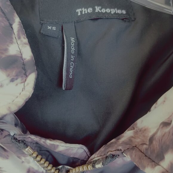 The Kooples Down Puffef Jacket Black White Winter Ski Coat Womens X Small - Picture 4 of 12